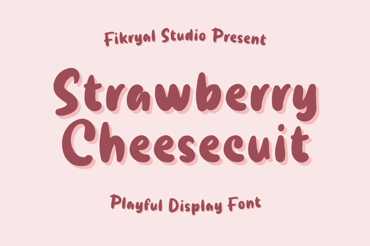 Font Strawberry Cheesecuit