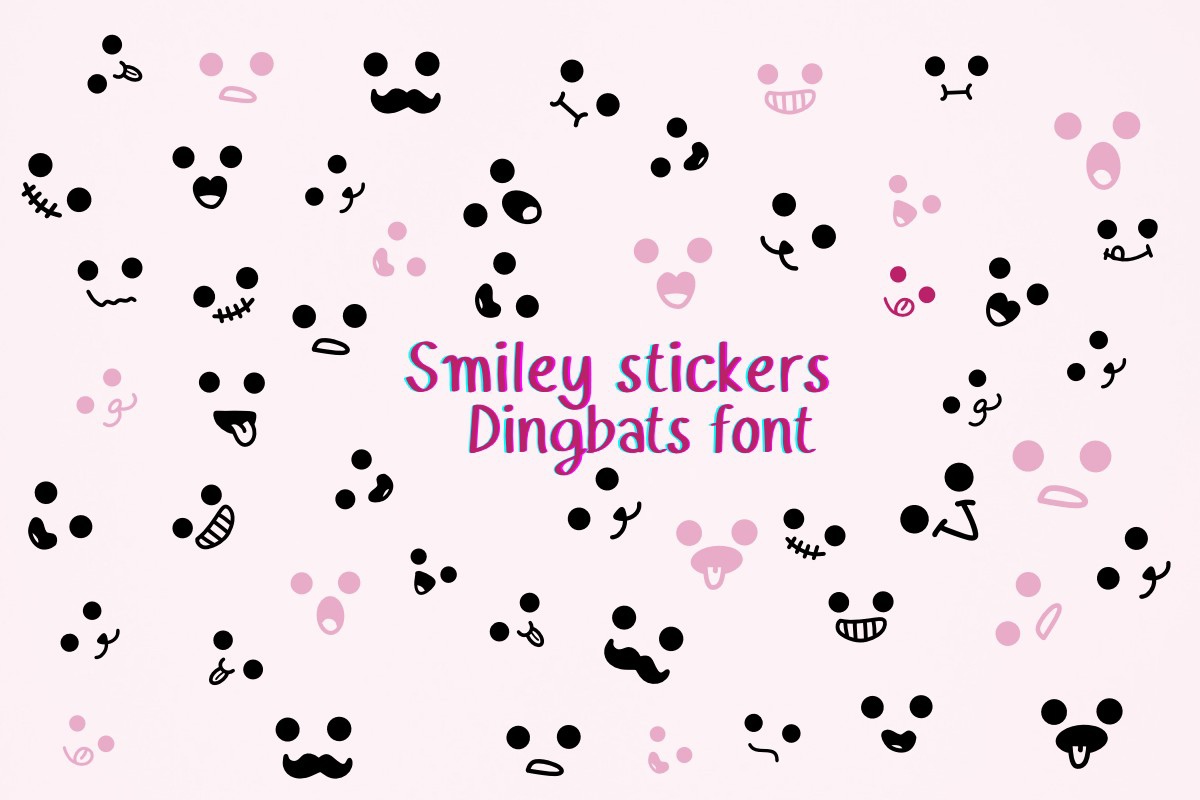 Font Smiley Stickers