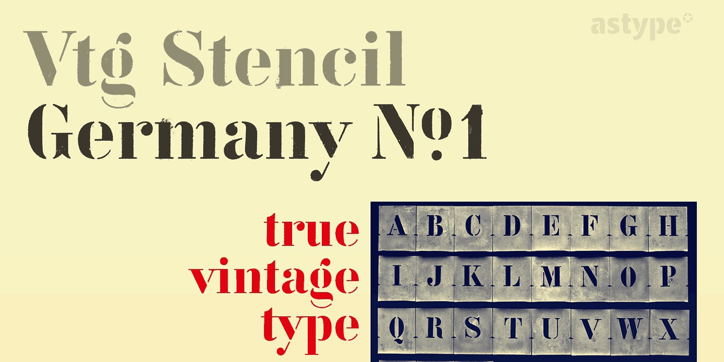 Font Vtg Stencil Germany No.1