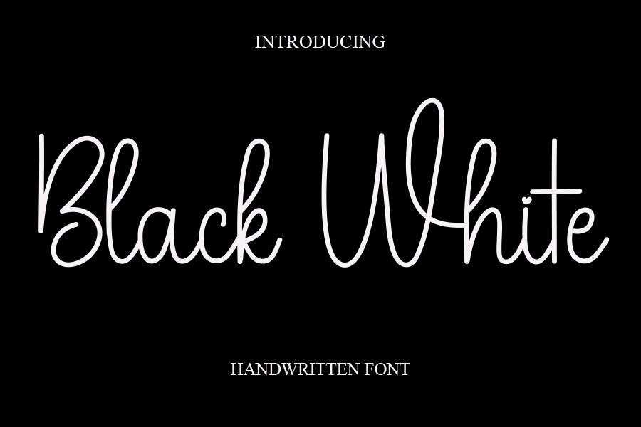 Font Black White