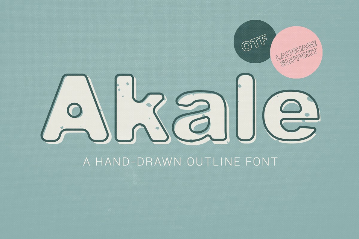 Font Akale Outline