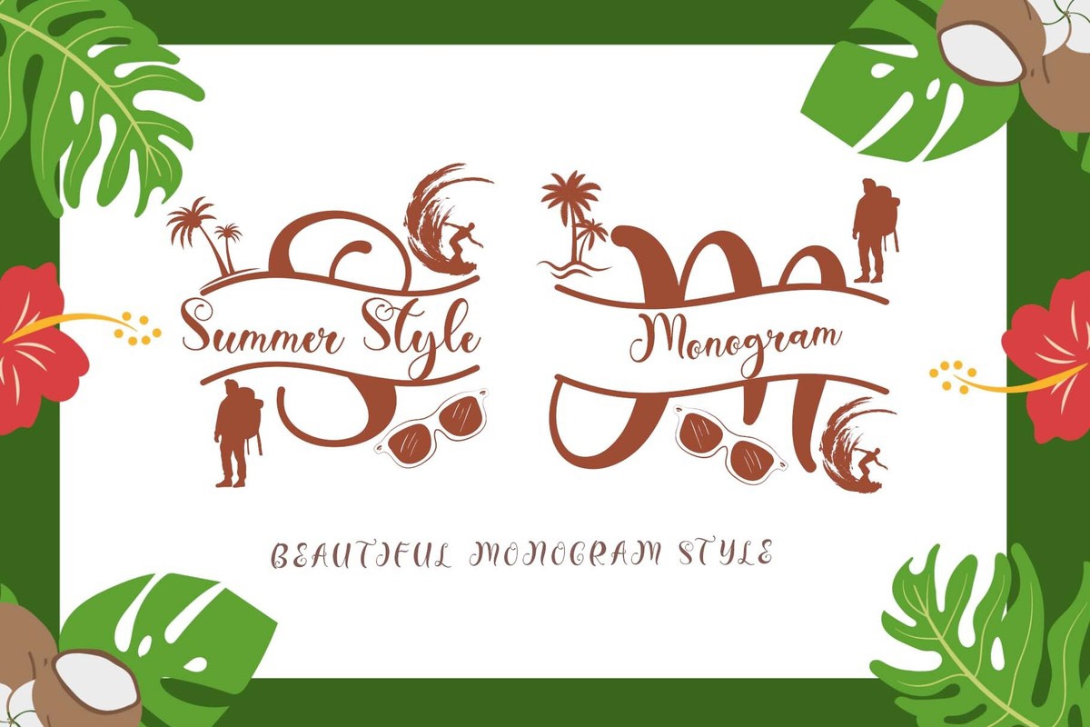 Font Summer Style Monogram