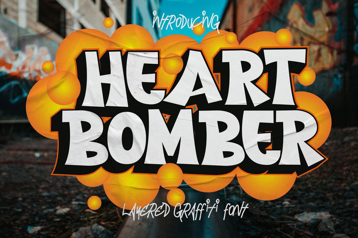 Font Heart Bomber