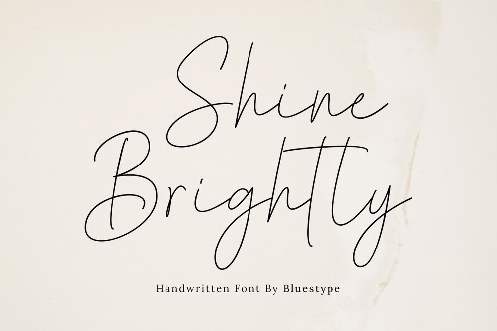 Font Shine Brightly