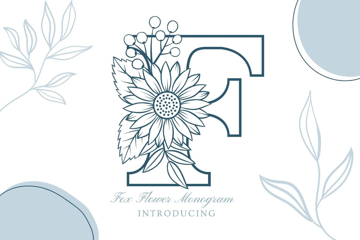 Font Fox Flower Monogram