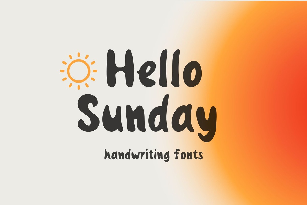 Font Hello Sunday