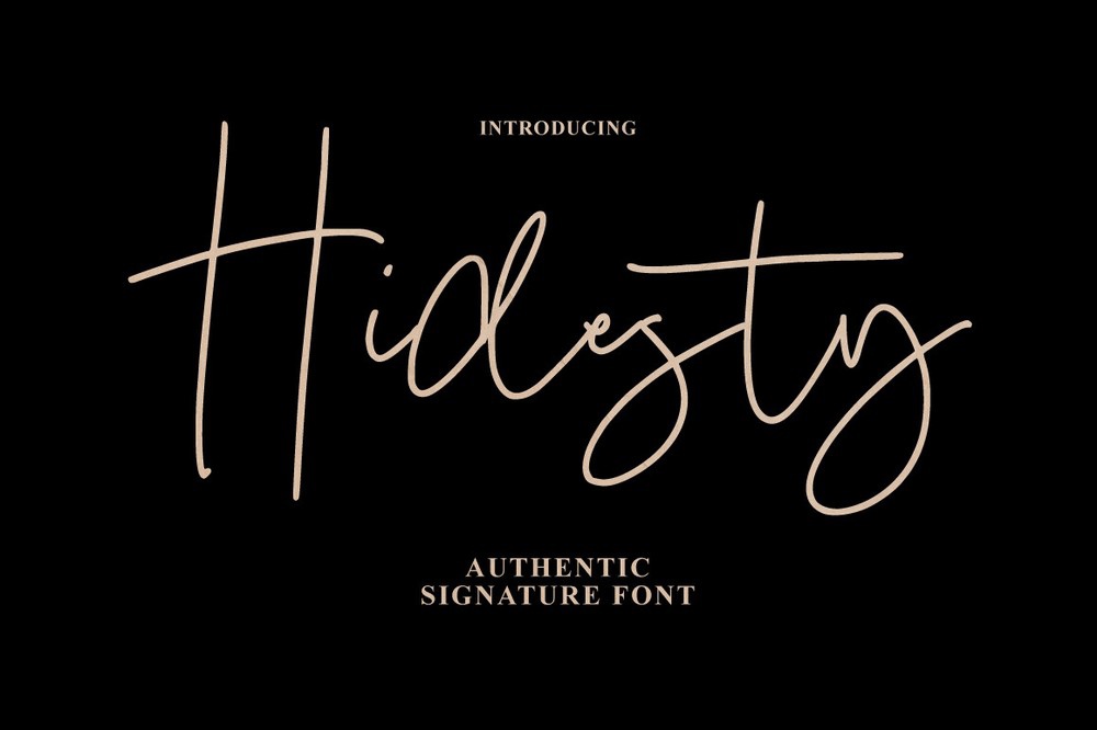 Font Hidesty Signature