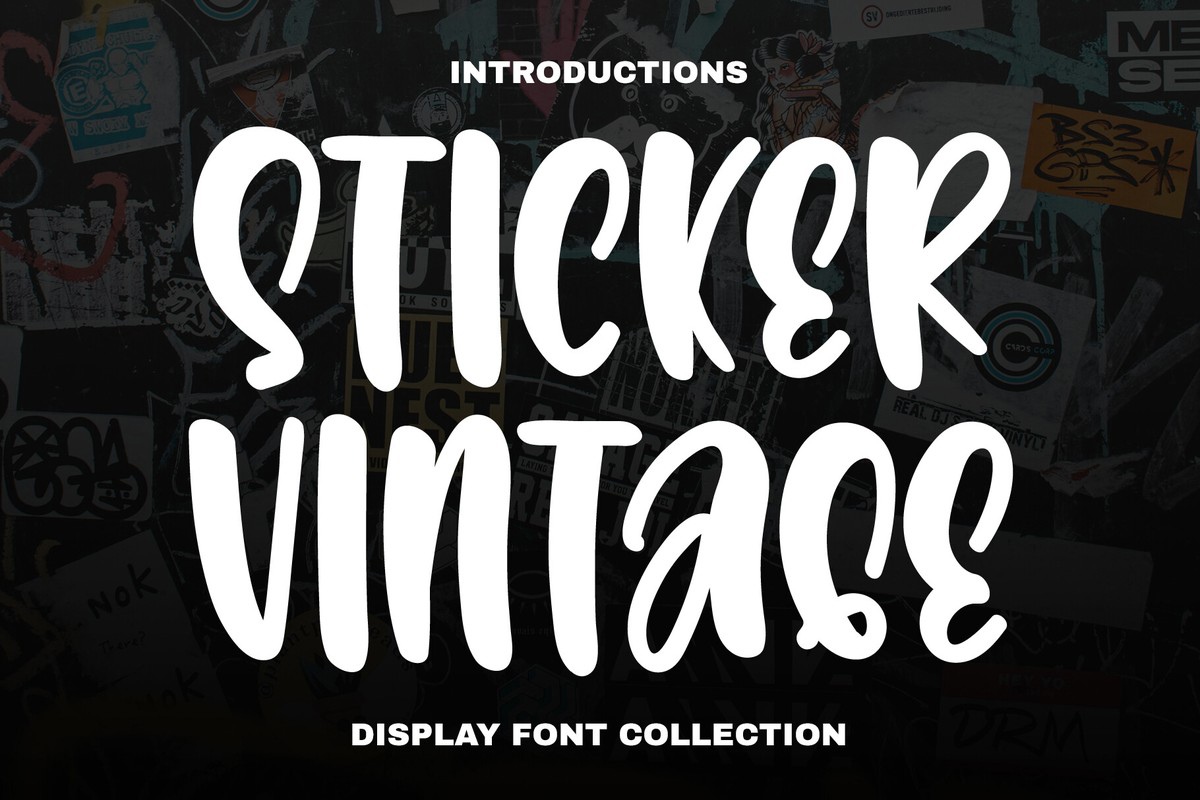 Font Sticker Vintage