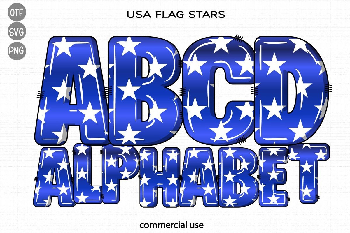 Font USA Flag Stars