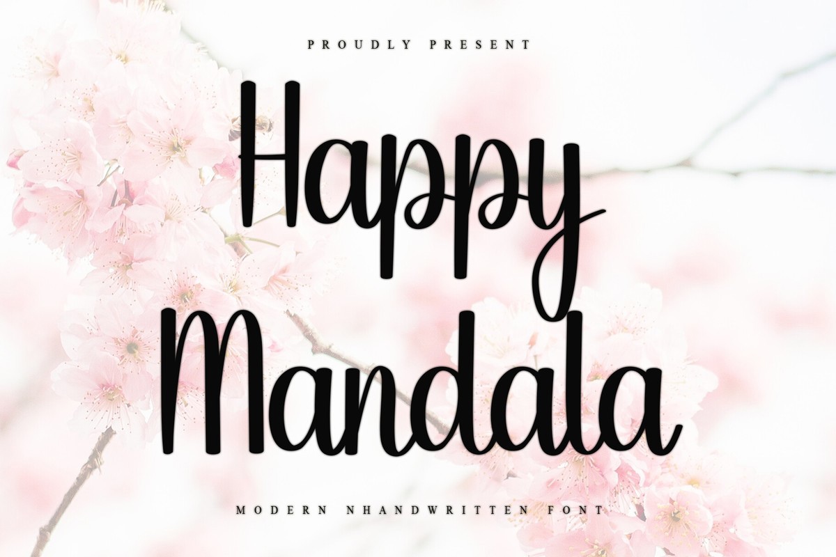 Font Happy Mandala