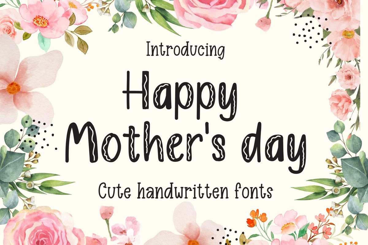 Font Happy Mothers Day