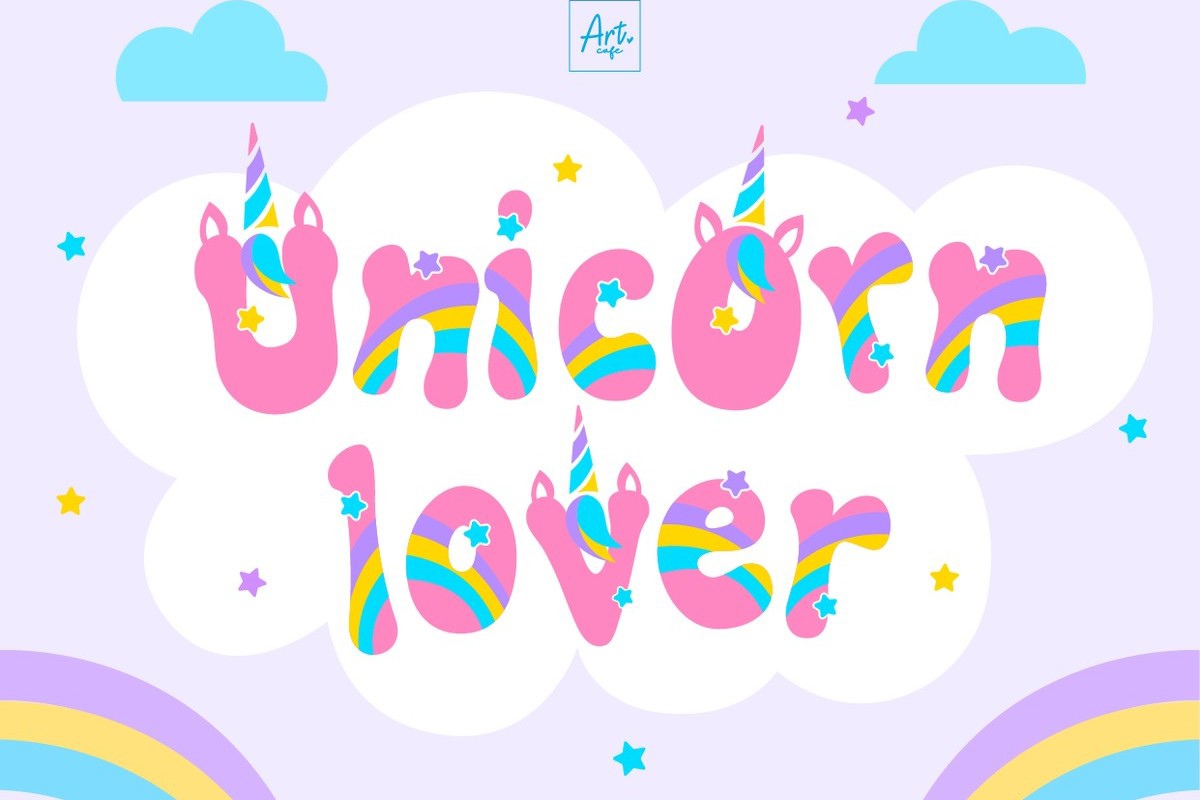 Font Unicorn Lover