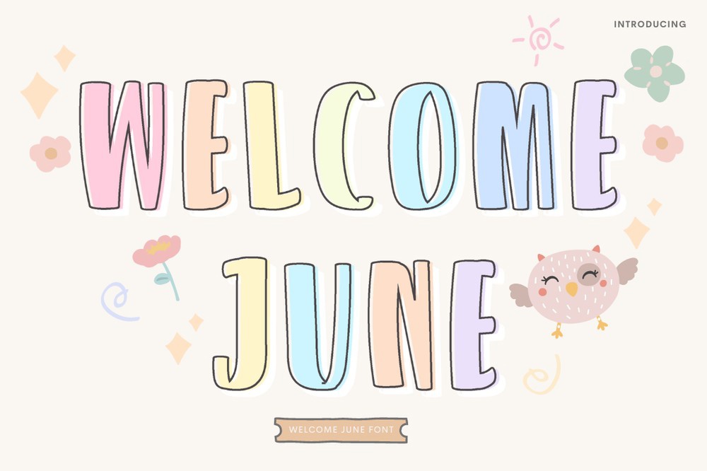 Font Welcome June