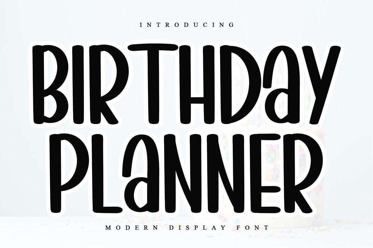 Font Birthday Planner