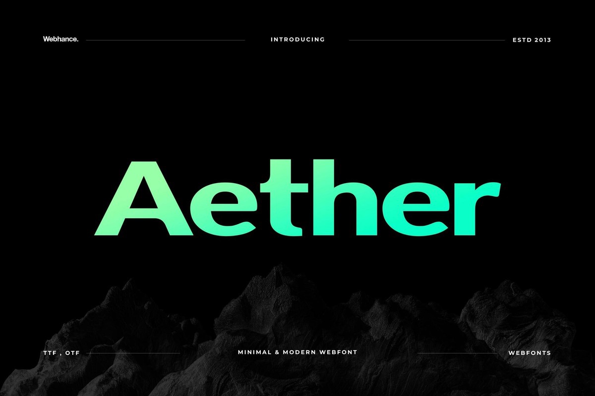 Font Aether Sans