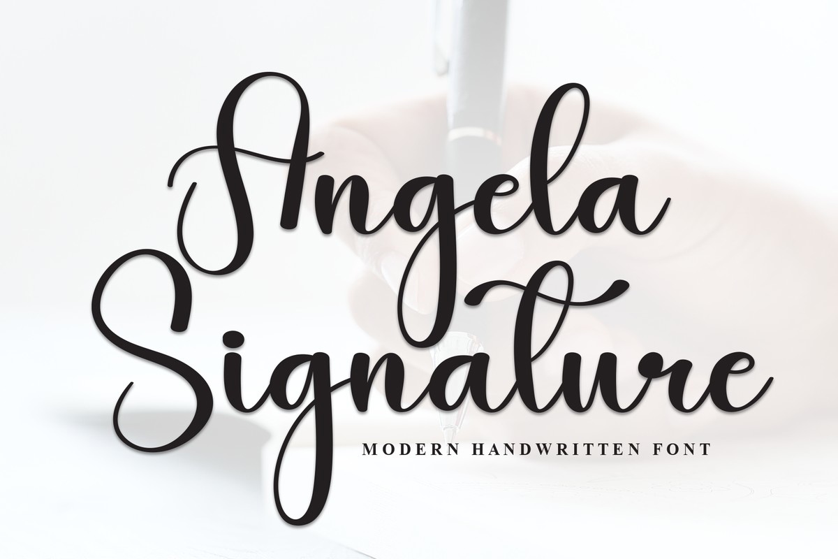 Font Angela Signature