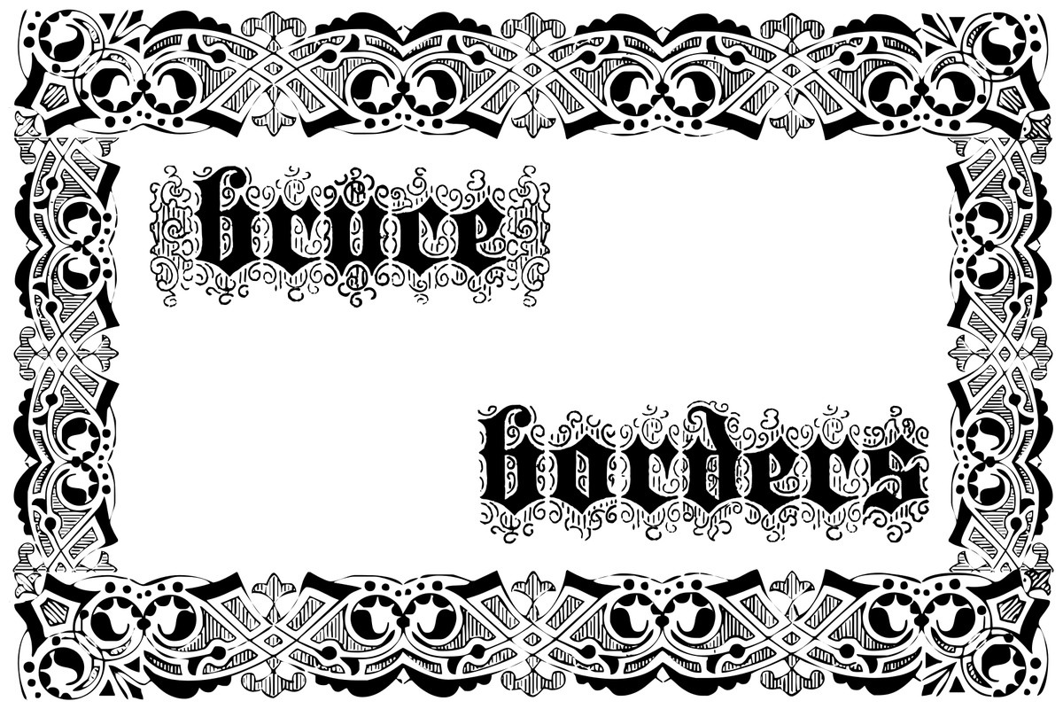 Font Bruce Borders