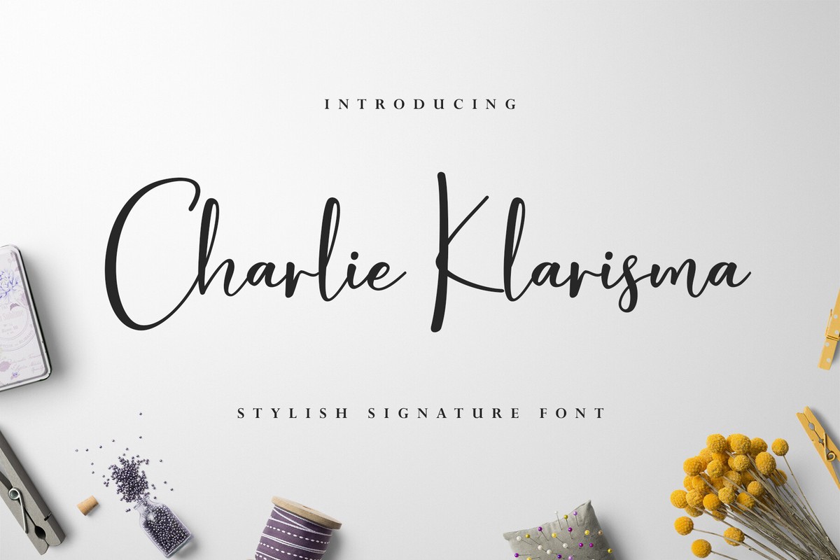 Font Charlie Klarisma Signature