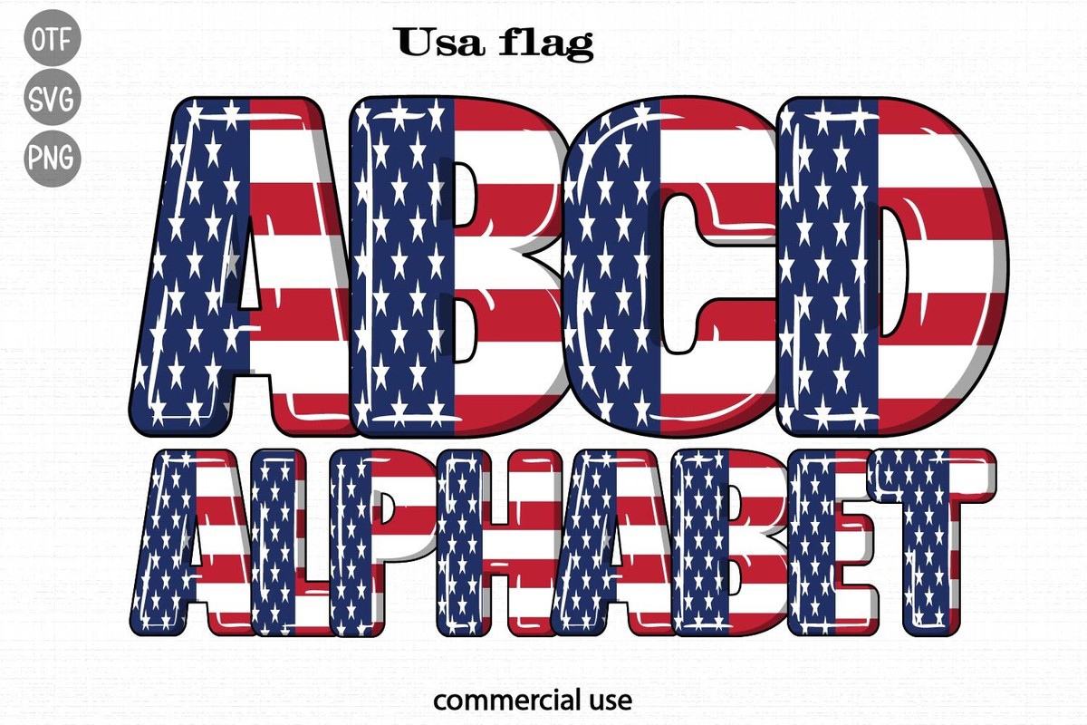 Font USA Flag