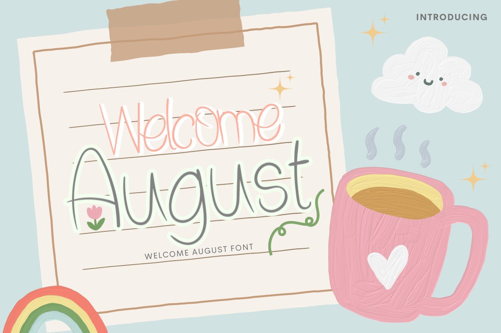 Font Welcome August