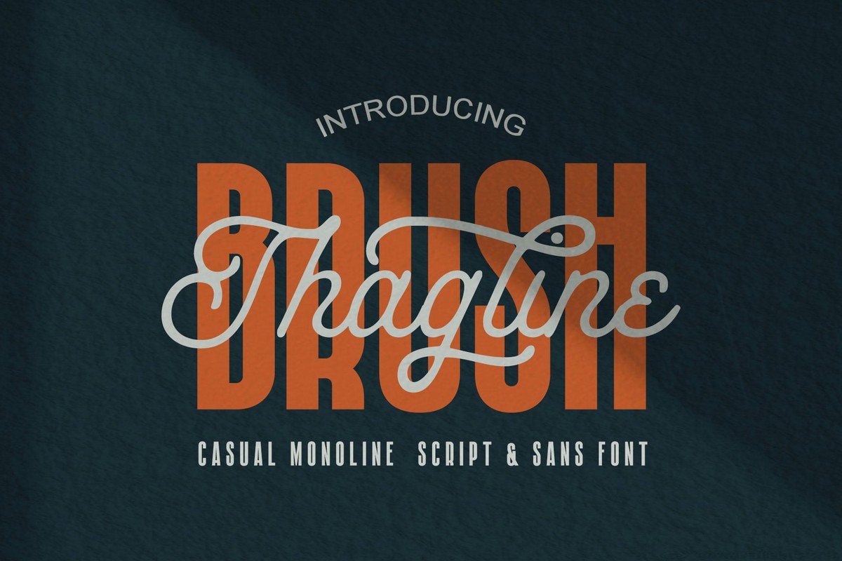 Font Brush Thagline