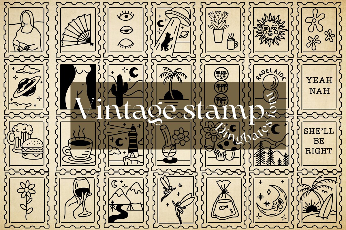 Font Vintage Stamp