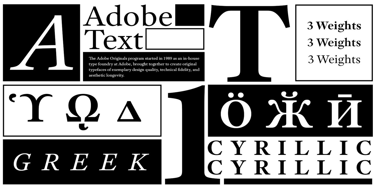 Font Adobe Text Pro