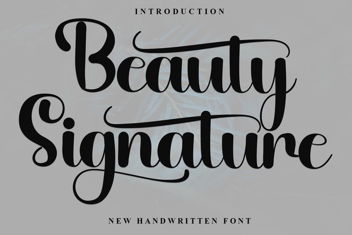 Font Beauty Signature