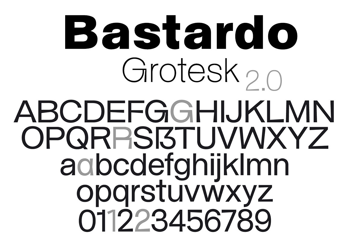 Font Bastardo Grotesk