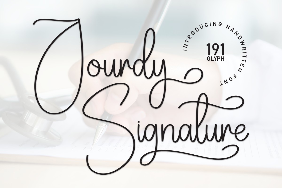 Font Jourdy Signature