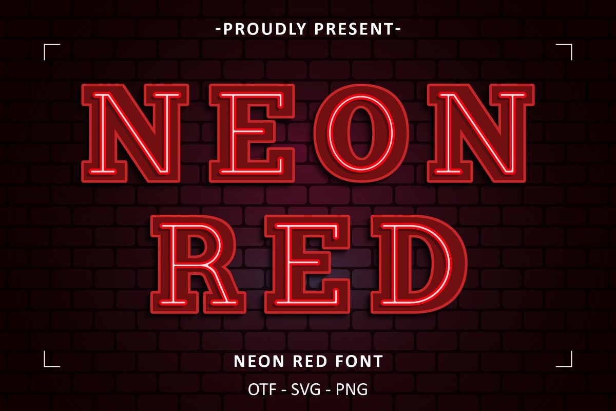 Font Neon Red