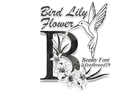 Font Bird Lily Flower