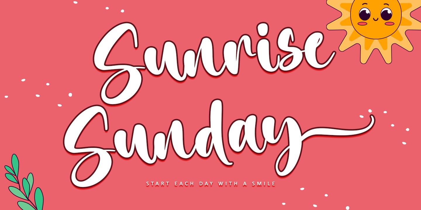 Font Sunrise Sunday