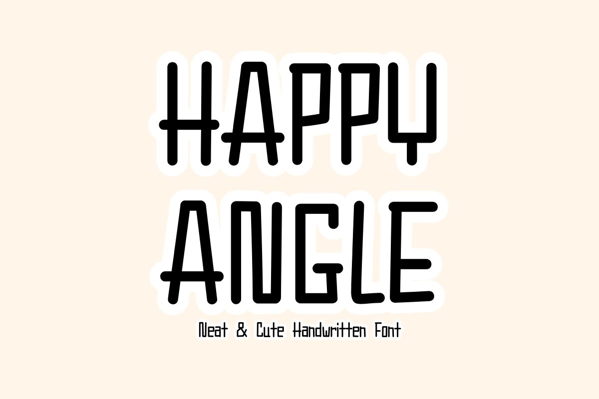 Font Happy Angle