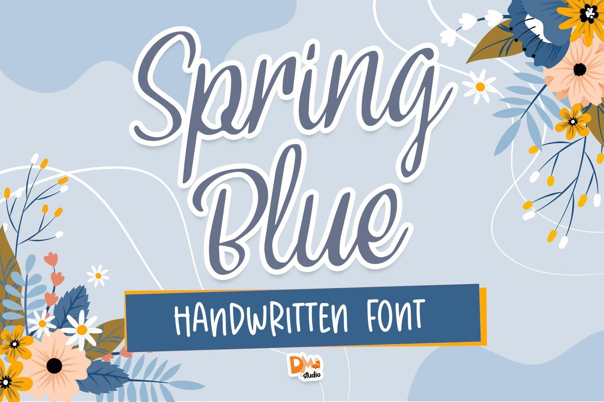 Font Spring Blue