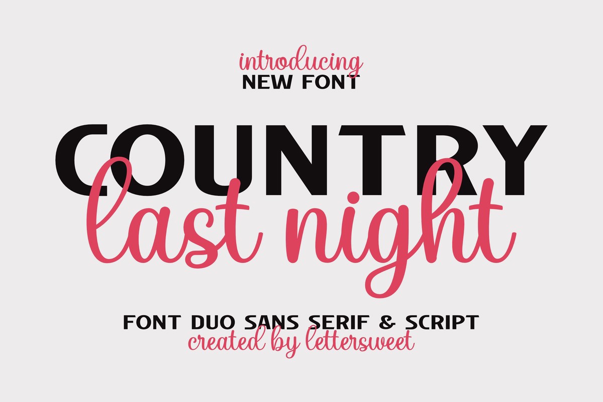 Font Country Last Night Duo