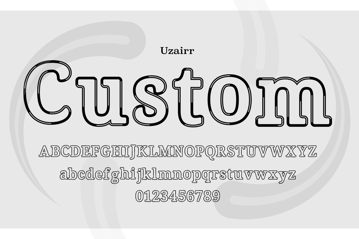 Font Uzairr Custom