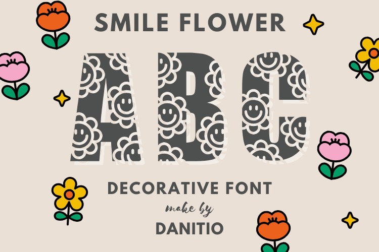 Font Smile Flower