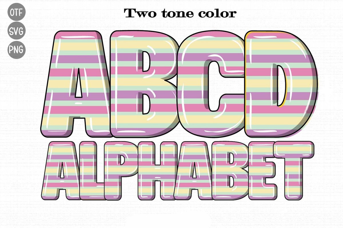 Font Two Tone Color