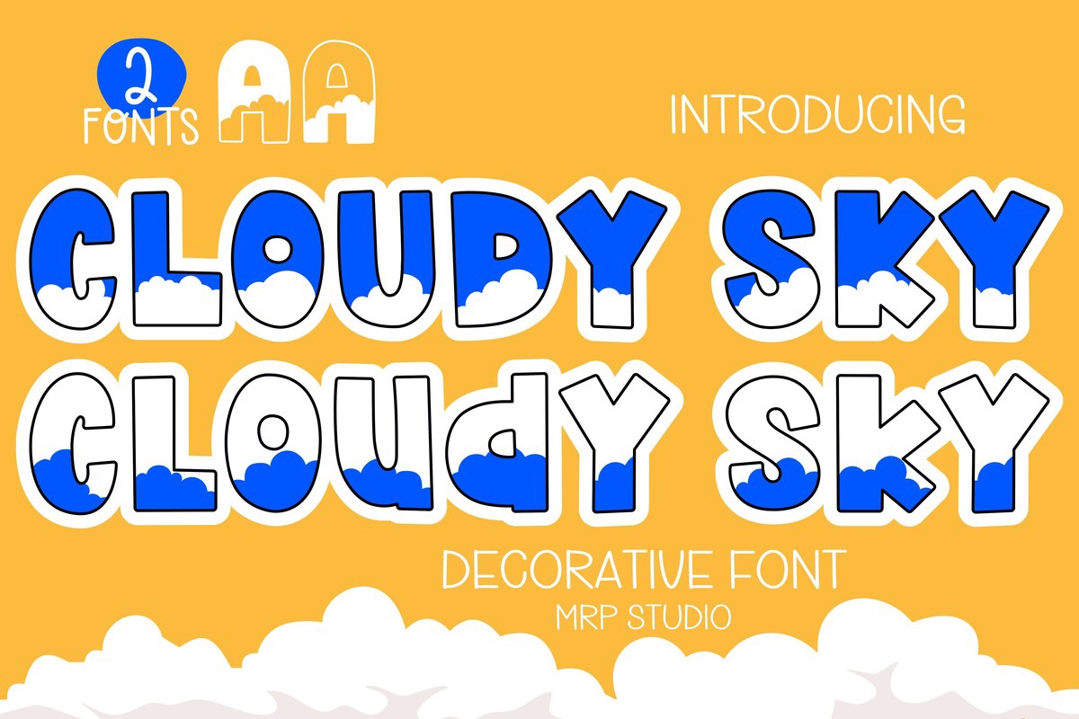 Font Cloudy Sky