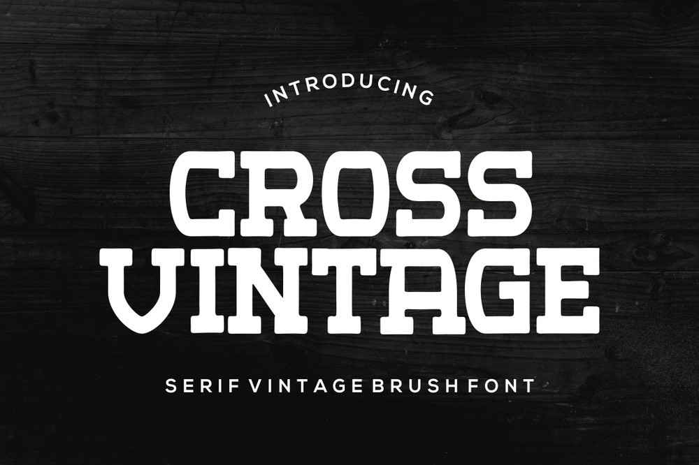 Font Cross Vintage