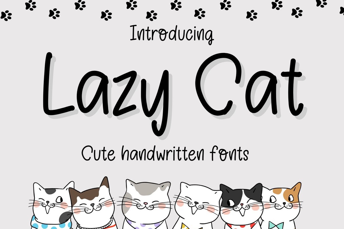 Font Lazy Cat