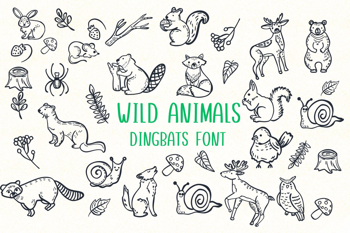 Font Wild Animals