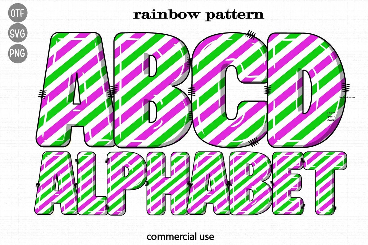 Font Rainbow Pattern