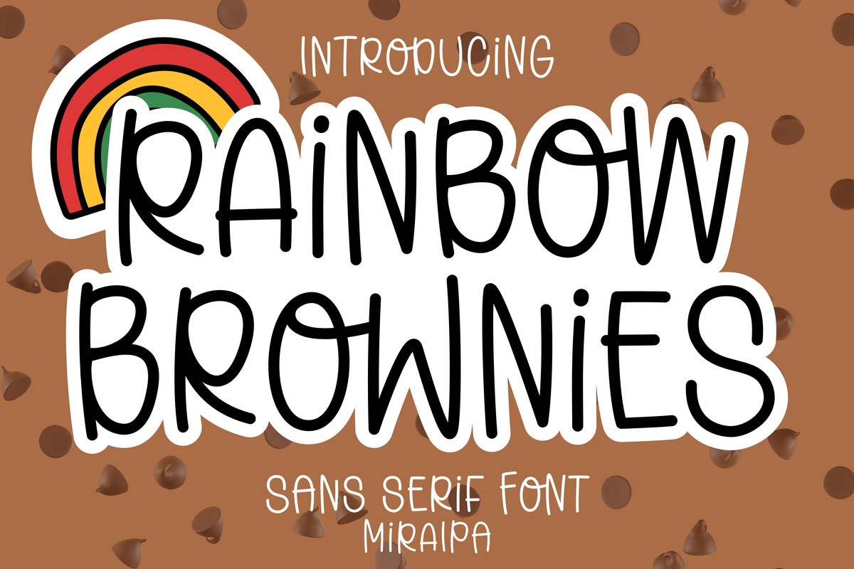 Font Rainbow Brownies