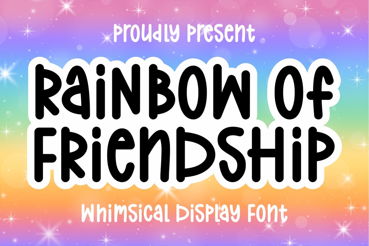 Font Rainbow of Friendship