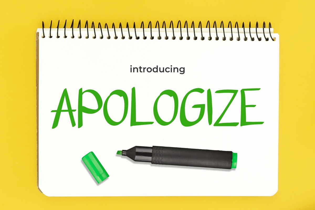 Font Apologize