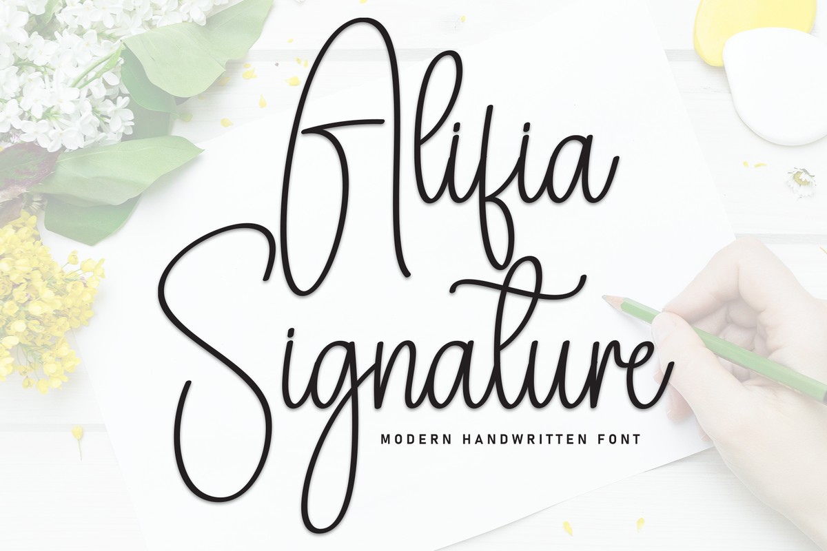 Font Alifia Signature