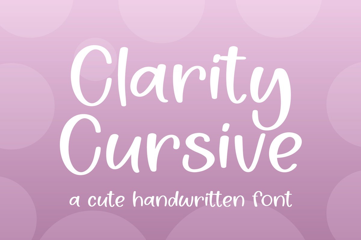 Font Clarity Cursive