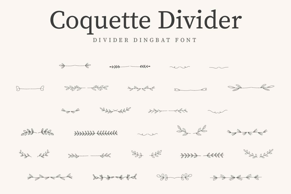 Font Coquette Divider